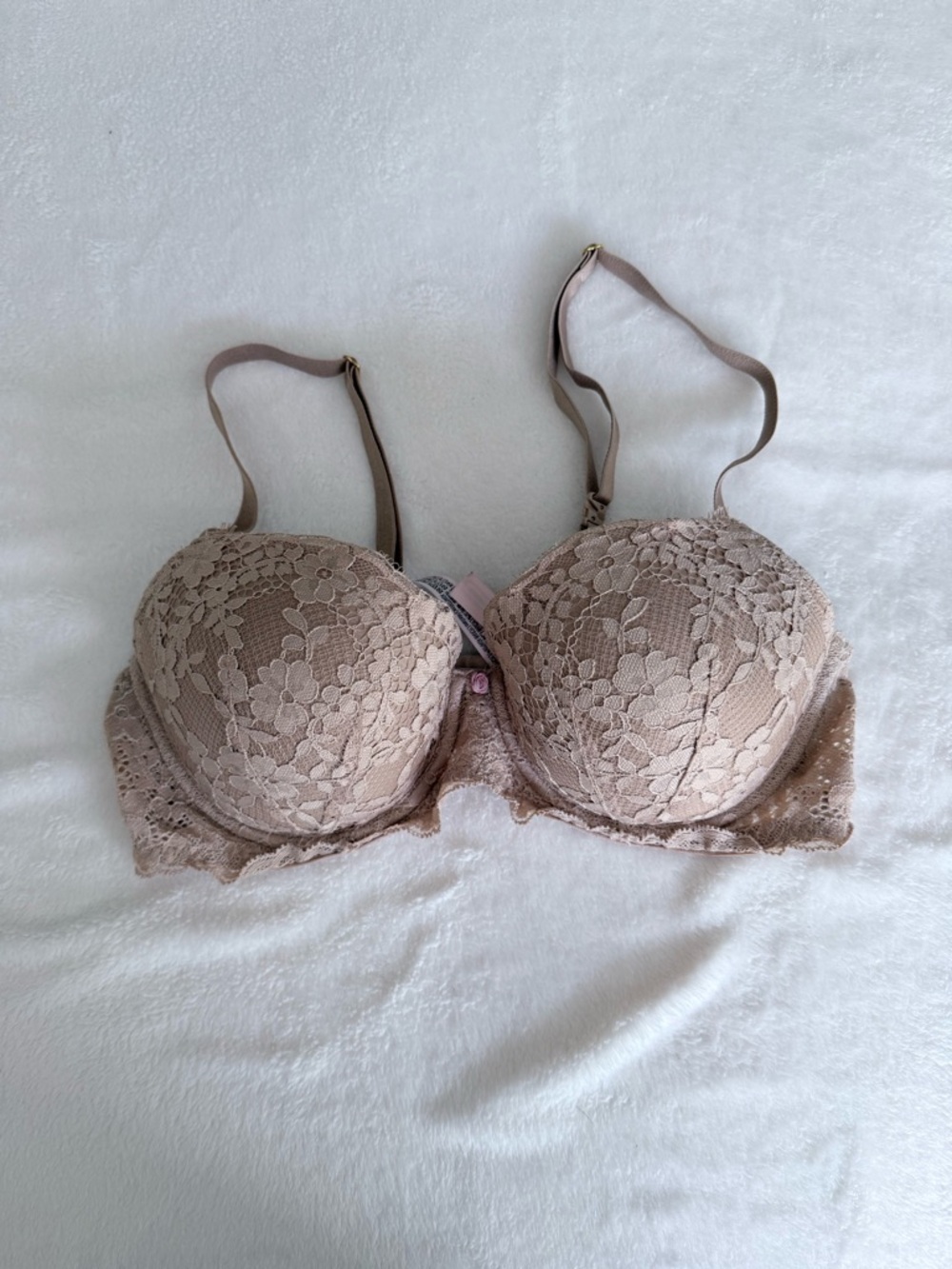 Victoria's Secret Lace Push-Up Bra in Taupe